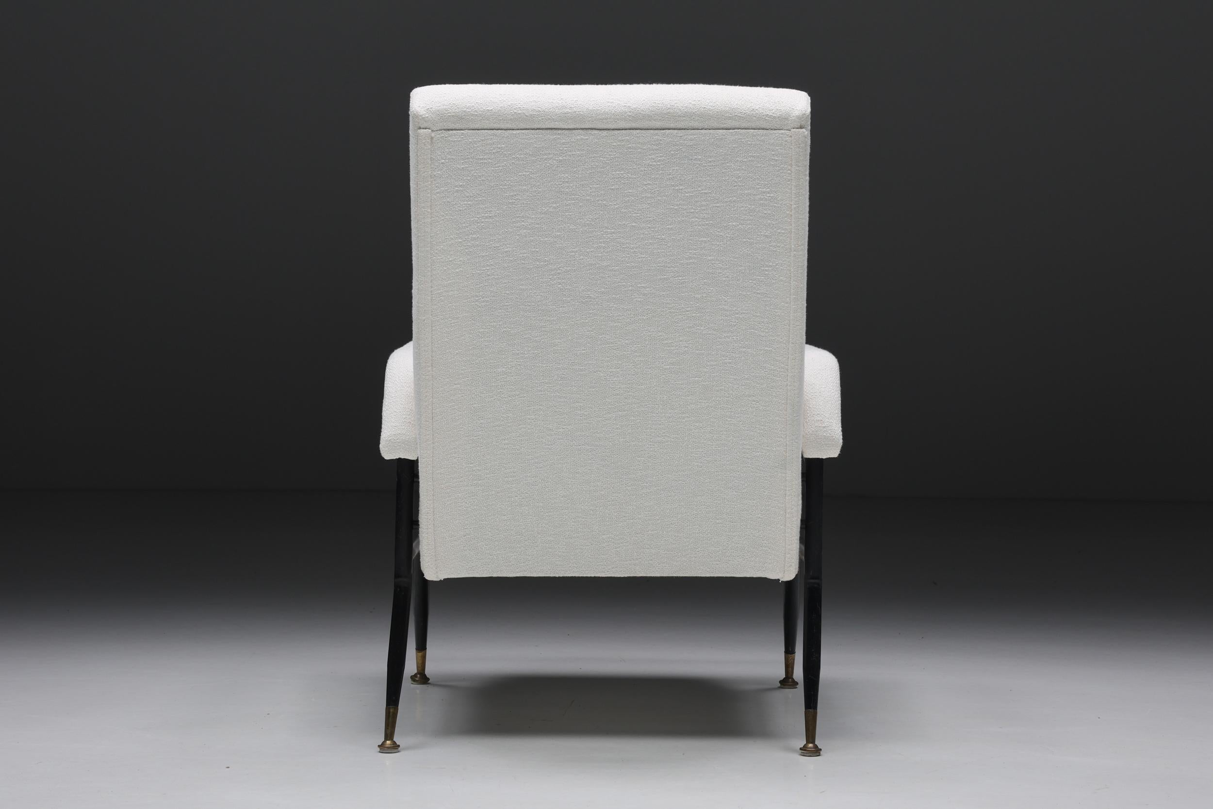 Wim Rietveld inspirierte Sessel mit cremefarbener Polsterung, Italien, 1970er Jahre im Angebot 1