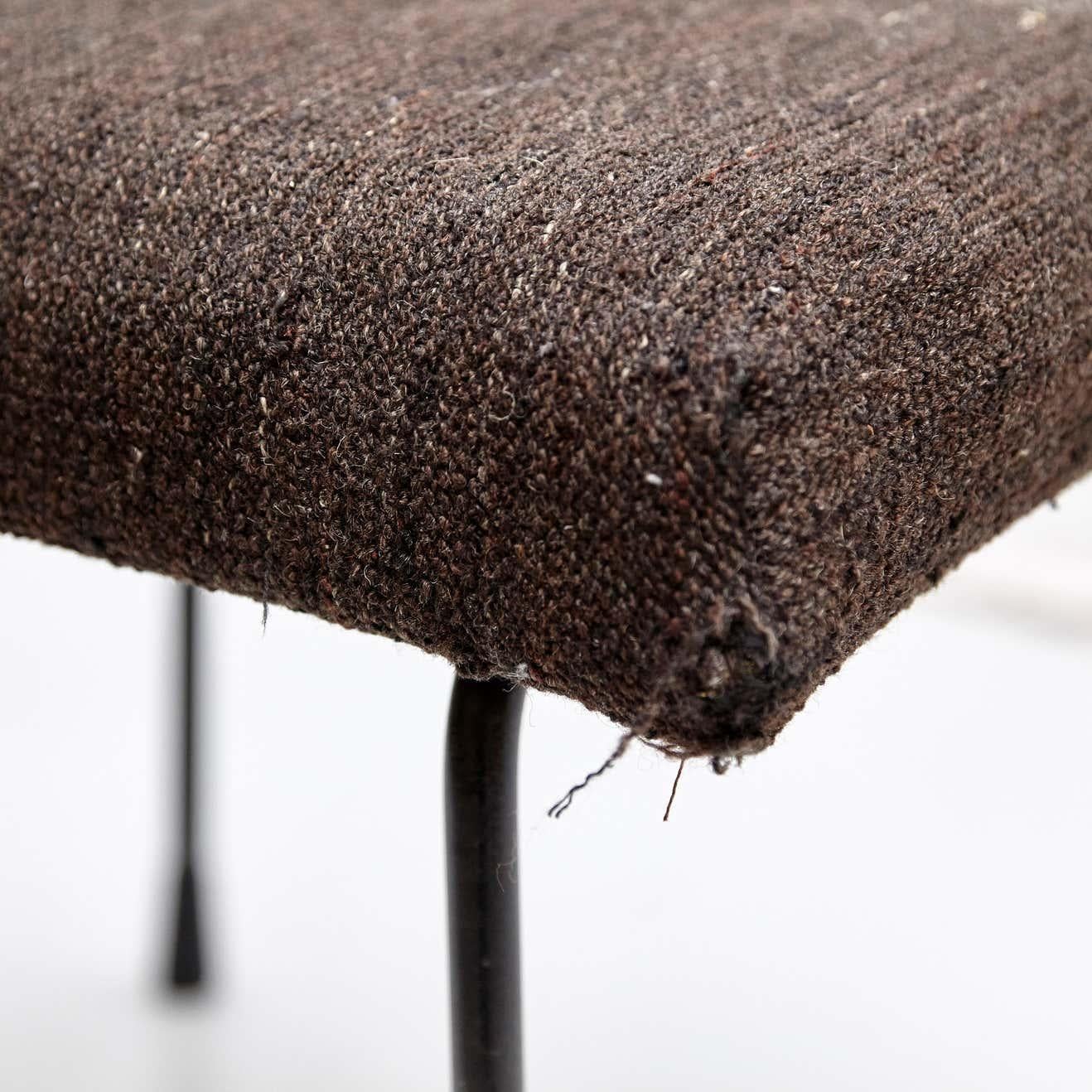 Metal Wim Rietveld Mid-Century Modern Footstool For Sale