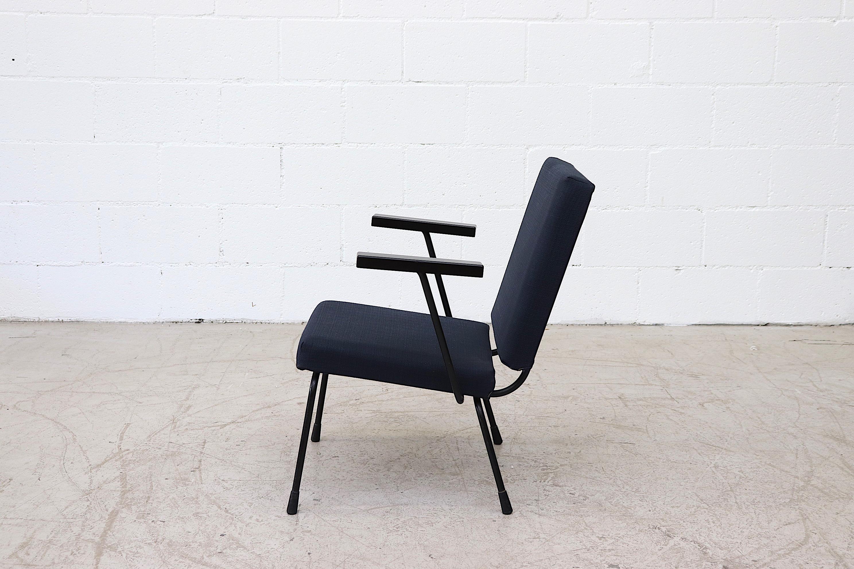 Enameled Pair of Wim Rietveld Model 1401 Lounge Chairs for Gispen