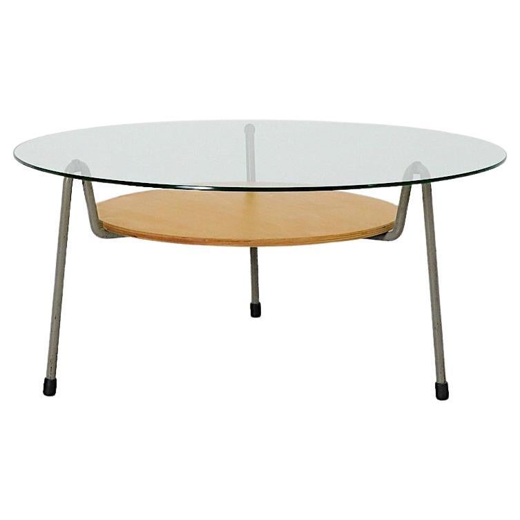 Wim Rietveld Model "535" Low Mosquito Table with Wood Tray For Sale
