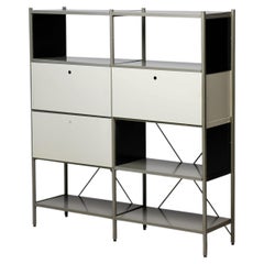 Wim Rietveld Model 663-2 Modular Metal Storage Cabinet for Gispen, 1954