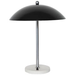 Wim Rietveld Mushroom Table Lamp Black Gispen, the Netherlands, 1950