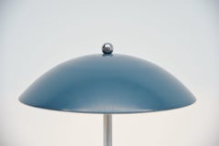 Wim Rietveld Mushroom Table Lamp Blue Gispen, 1950