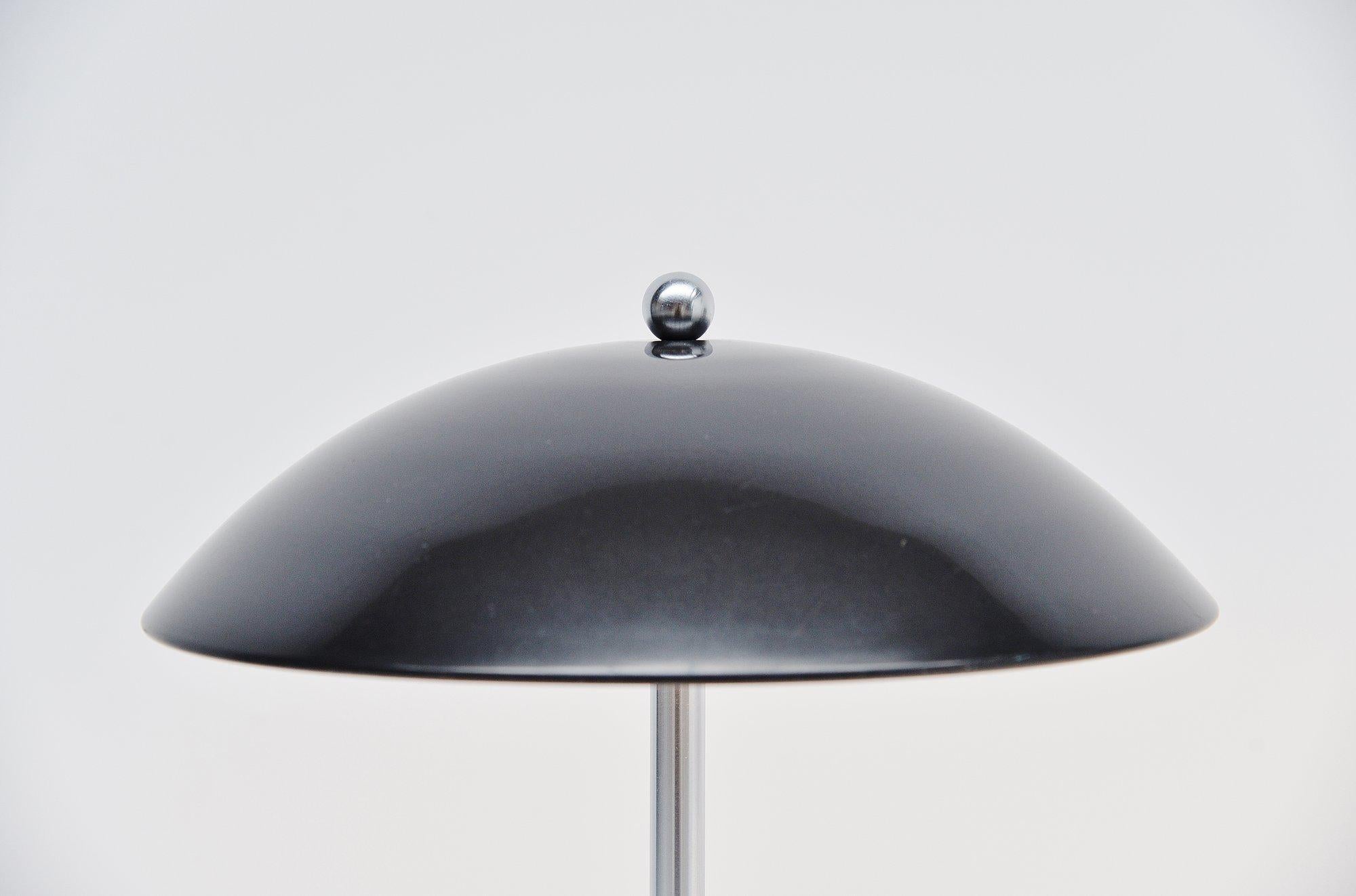 Dutch Wim Rietveld Mushroom Table Lamp Pair Gispen 1950