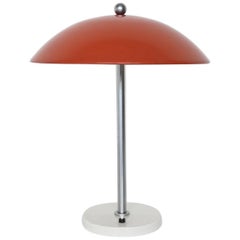 Wim Rietveld Mushroom Table Lamp Red Gispen, the Netherlands, 1950