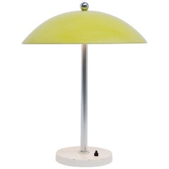 Wim Rietveld Mushroom Table Lamp Yellow Gispen, 1950