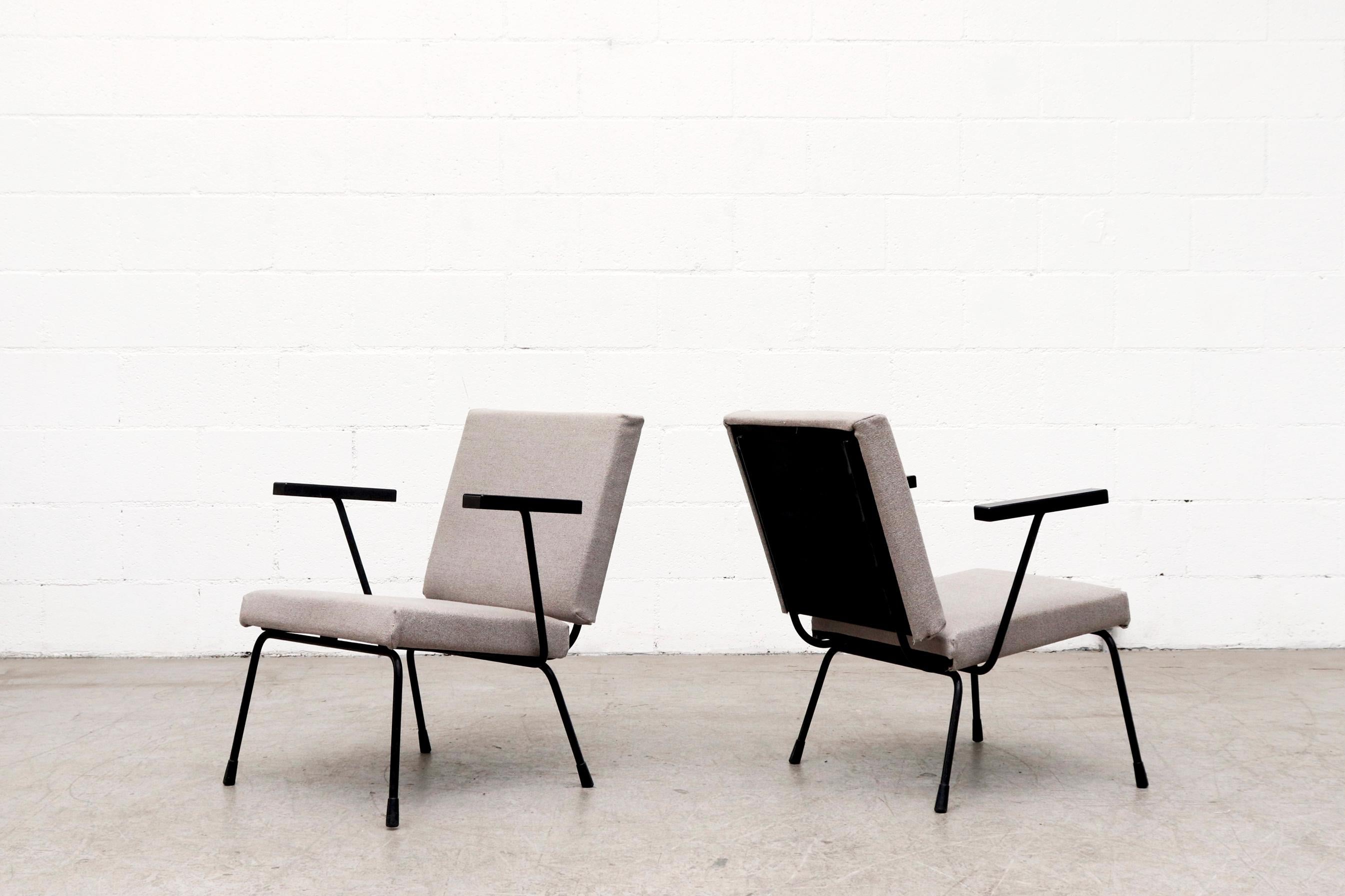 Dutch Wim Rietveld No 1401 Lounge Chairs for Gispen