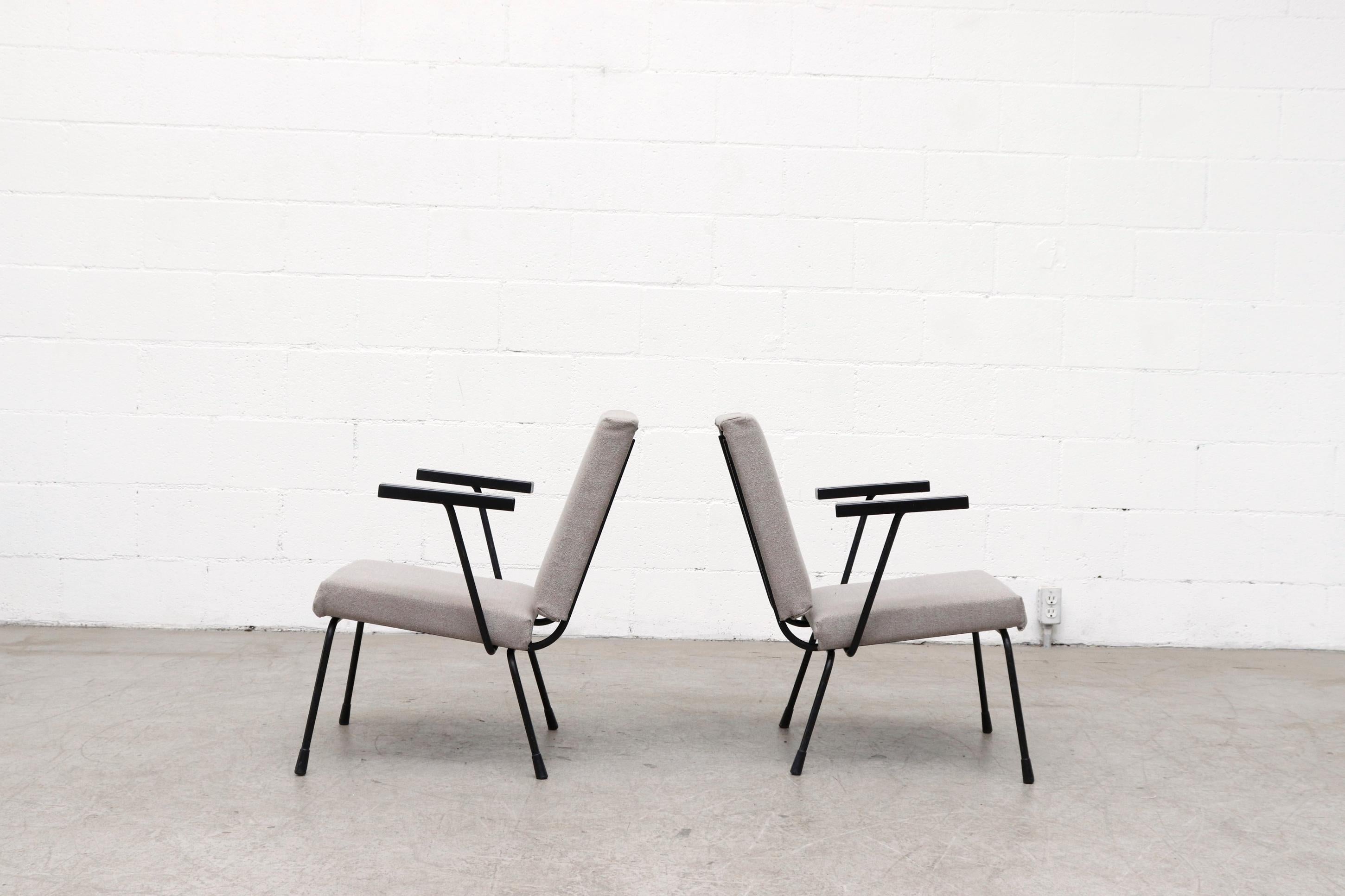 Enameled Wim Rietveld No 1401 Lounge Chairs for Gispen
