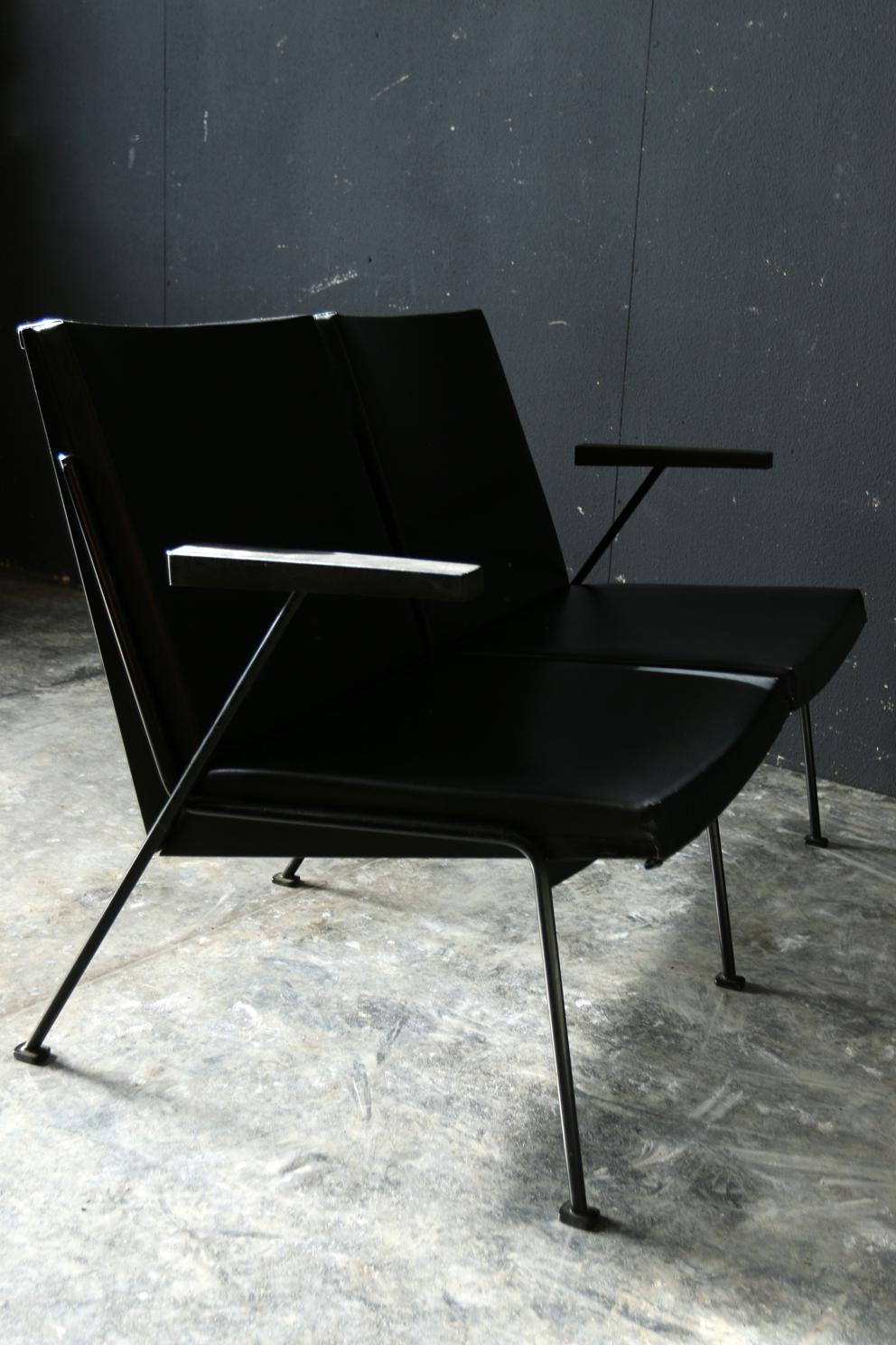  Extrem Selten Wim Rietveld Oase Ahrend 2-Sitz Sofa Midcentury Design (Stahl) im Angebot
