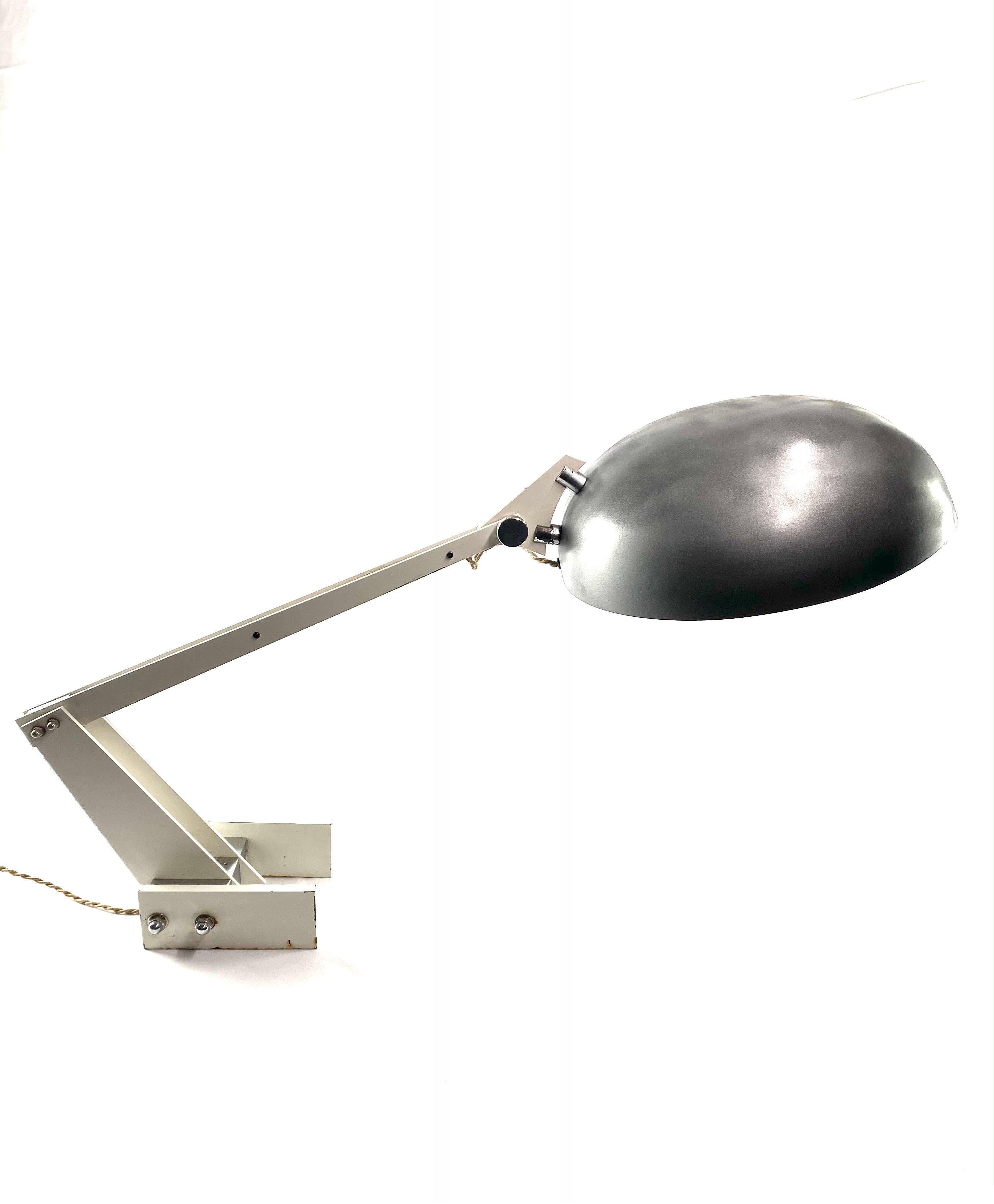 Dutch Wim Rietveld, Technical Architectural Desk Lamp, Gispen Netherlands, 1960 For Sale