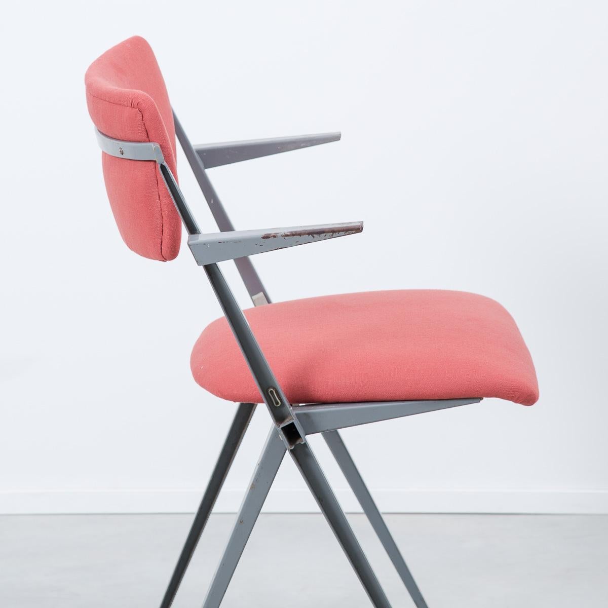 Mid-20th Century Wim Rietveld Upholstered Pyramid Chair
