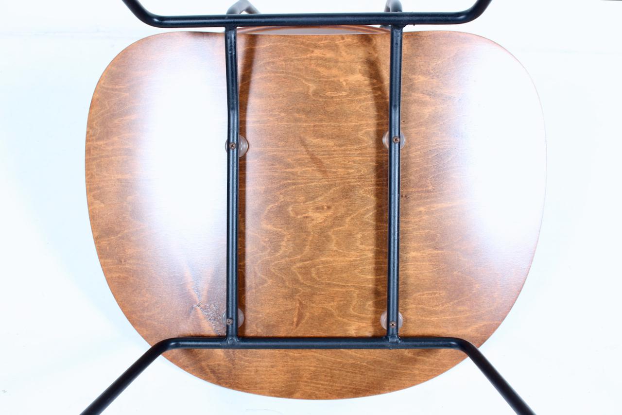 Wim Rietvield for Gispen Style, Beech Bentwood & Black Desk Chair, 1950's For Sale 11