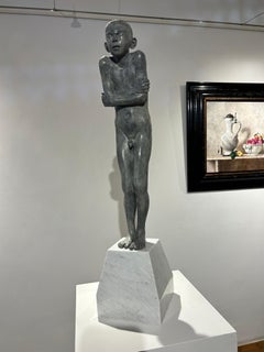 Bronze Akt männliche Figur Skulptur Junge Marmorstein-Skulptur von Algeo, auf Lager