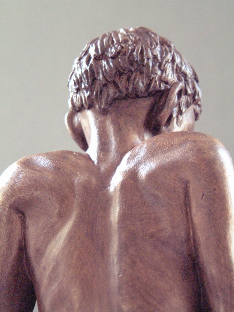 Bufo Contemporary Bronze Sculpture Nude Boy Marble Stone Male Figure  5