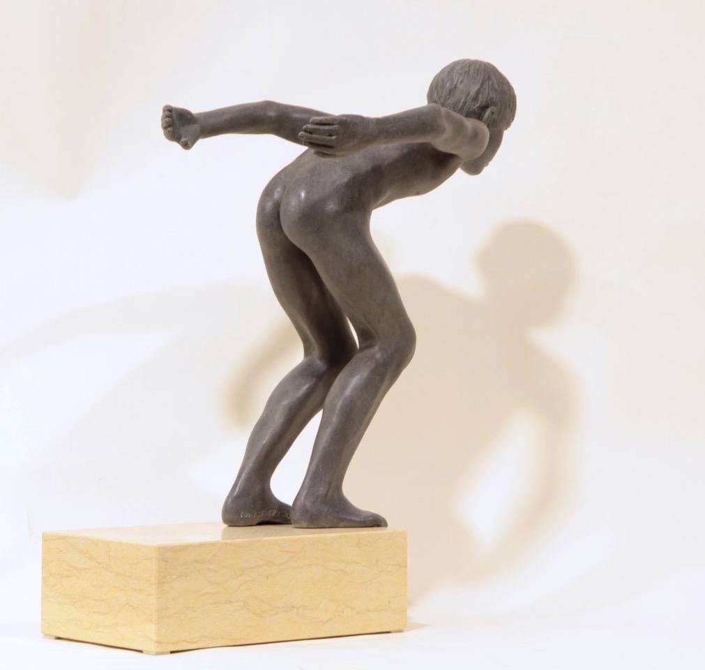 Wim van der Kant
Insilit
Bronze sculpture
Hight bronze 50 cm with pedestal of marble (included) 60 cm

Wim van der Kant's sculptures are in bronze. 

Dutch artist Wim van der Kant does everything in the process itself. As a result, only a few