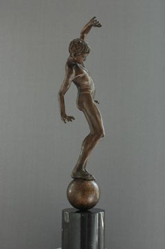 Instar Quarens Nude Boy Bronze Sculpture Male Figure - In Stock
