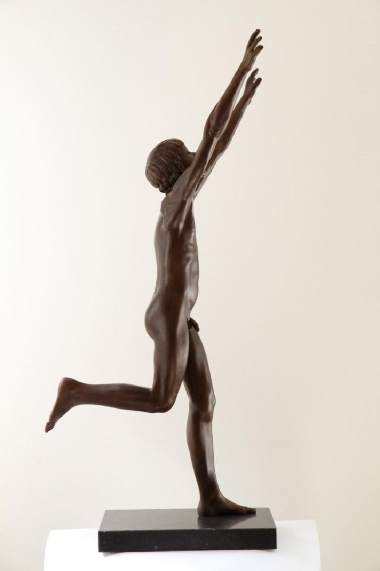 Per Se Bronze Contemporary Sculpture Nude Boy Male Figure Marble Stone im Angebot 3
