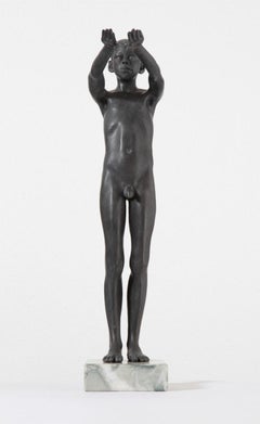 Volo Standing Male Nude Sculpture Figure Bronze Boy - In Stock