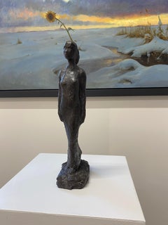 Daniëlle - Bronze-Skulptur eines stehenden jungen Mädchens aus dem 21.