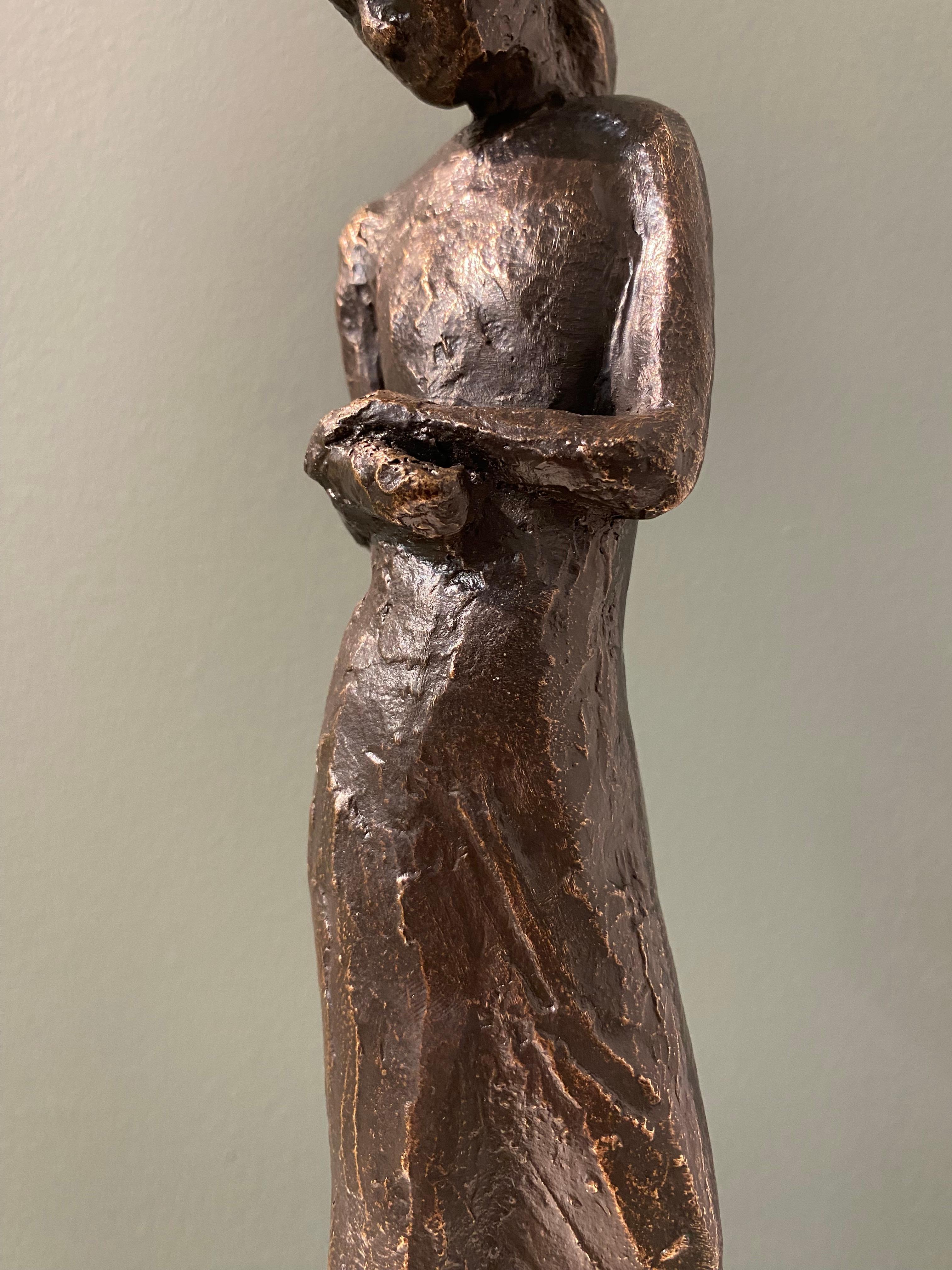 Jessie- 21st Century Bronze Sculpture of a Young Girl For Sale 3
