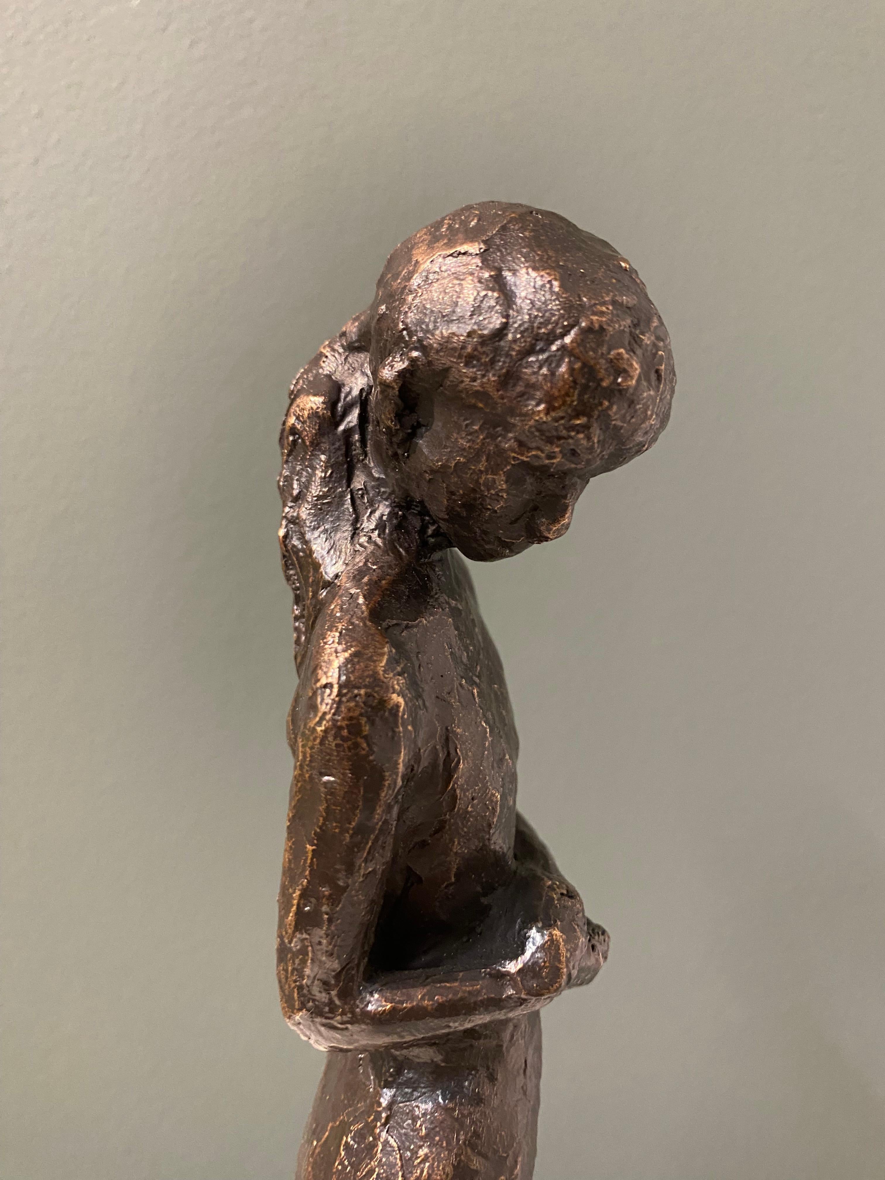 Jessie- 21st Century Bronze Sculpture of a Young Girl For Sale 4
