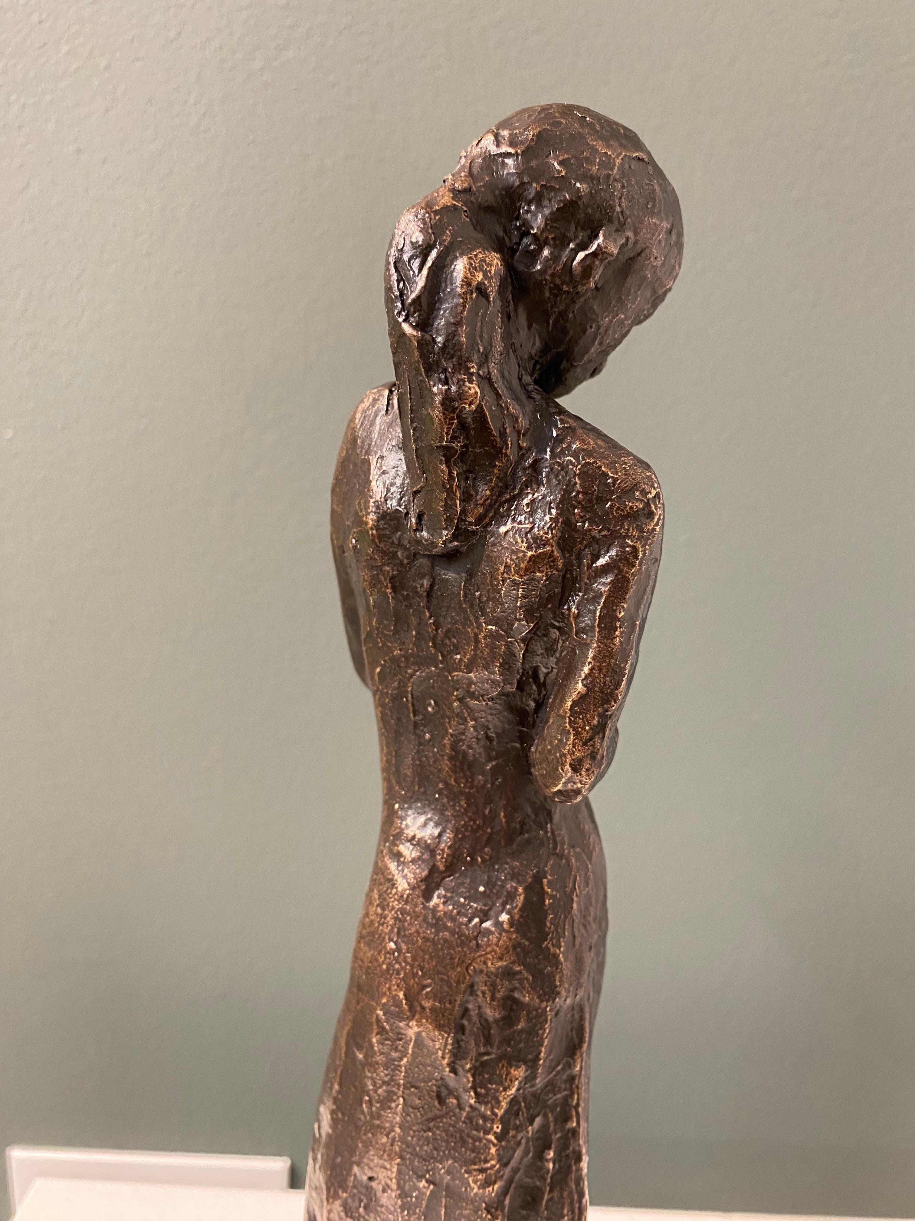 Jessie- 21st Century Bronze Sculpture of a Young Girl For Sale 5