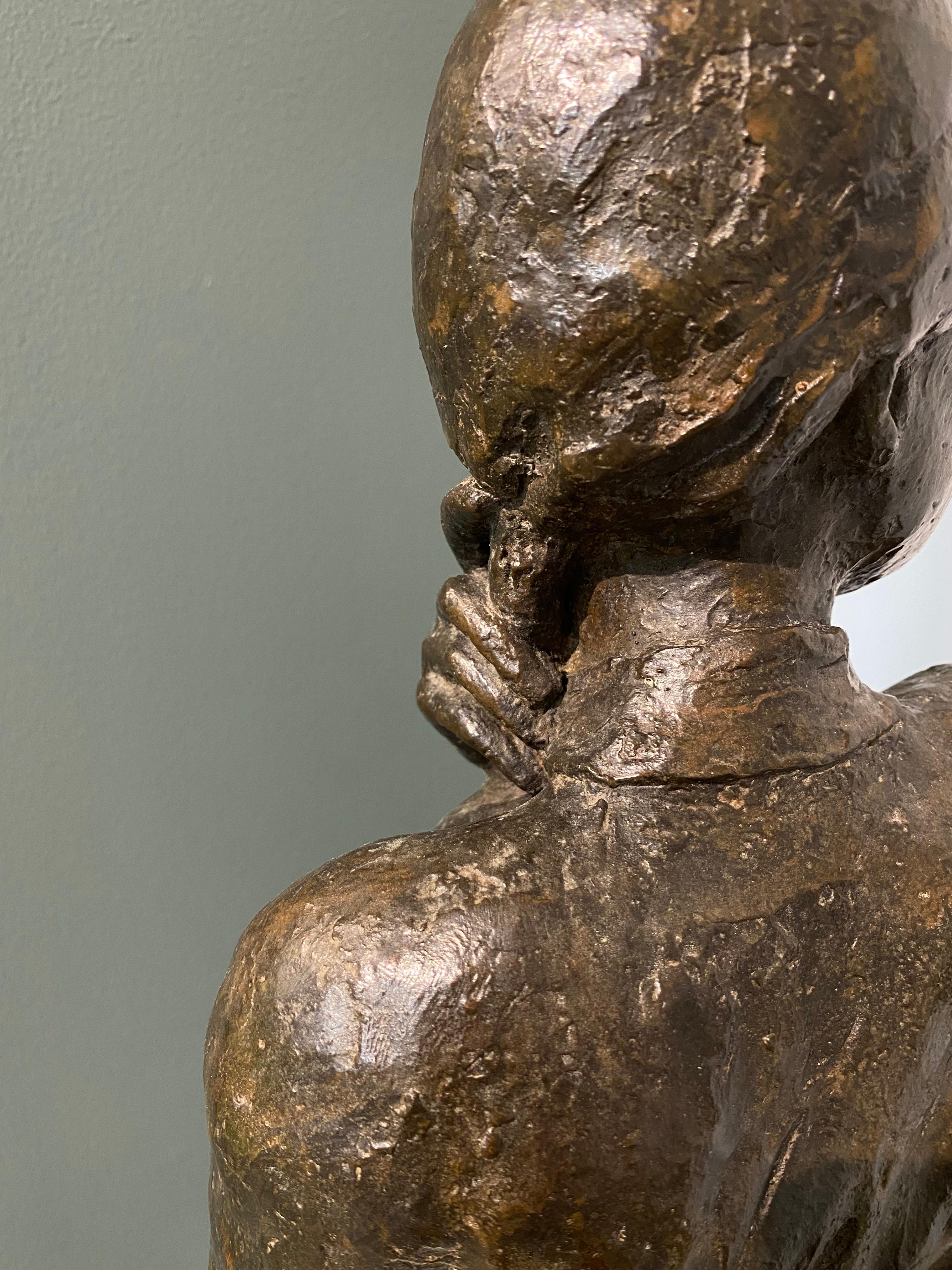 Maartje - 21st Century Bronze Sculpture of a Young Girl For Sale 6