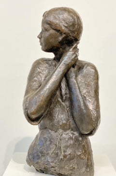 Maartje - 21st Century Bronze Sculpture of a Young Girl