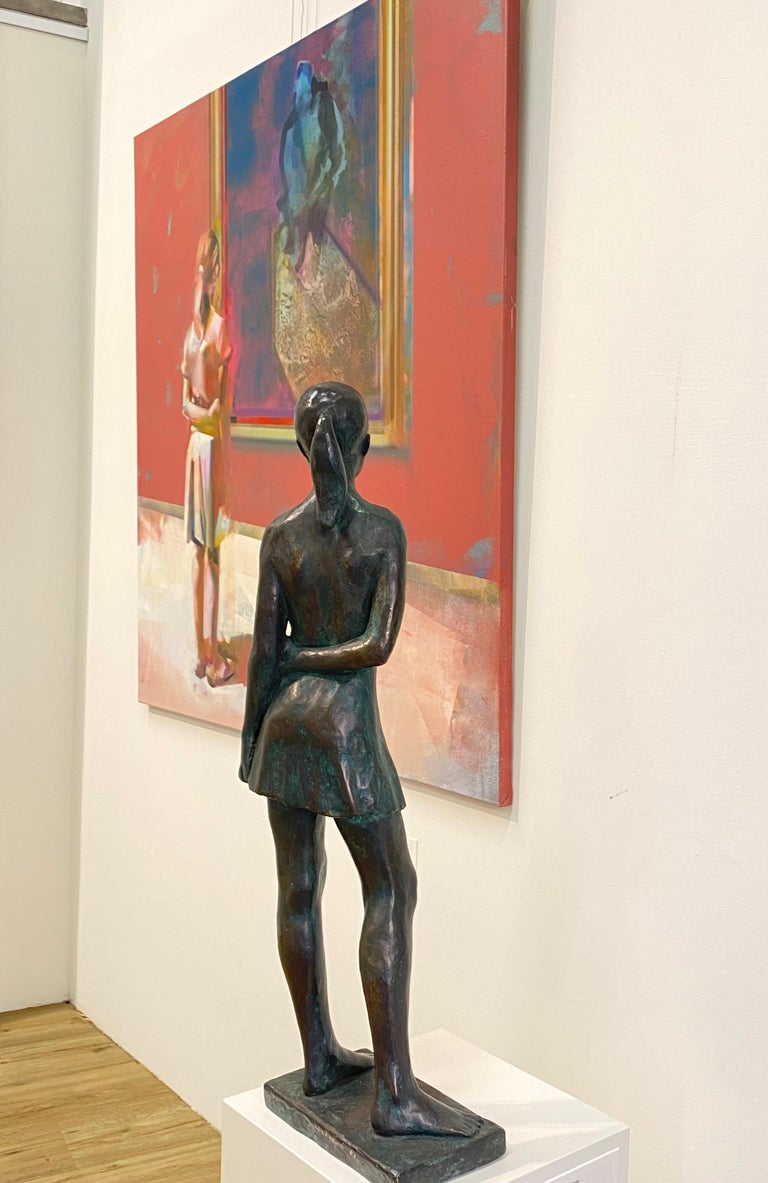 Marjolein- 21st Century Bronze Sculpture of a Young Girl For Sale 5