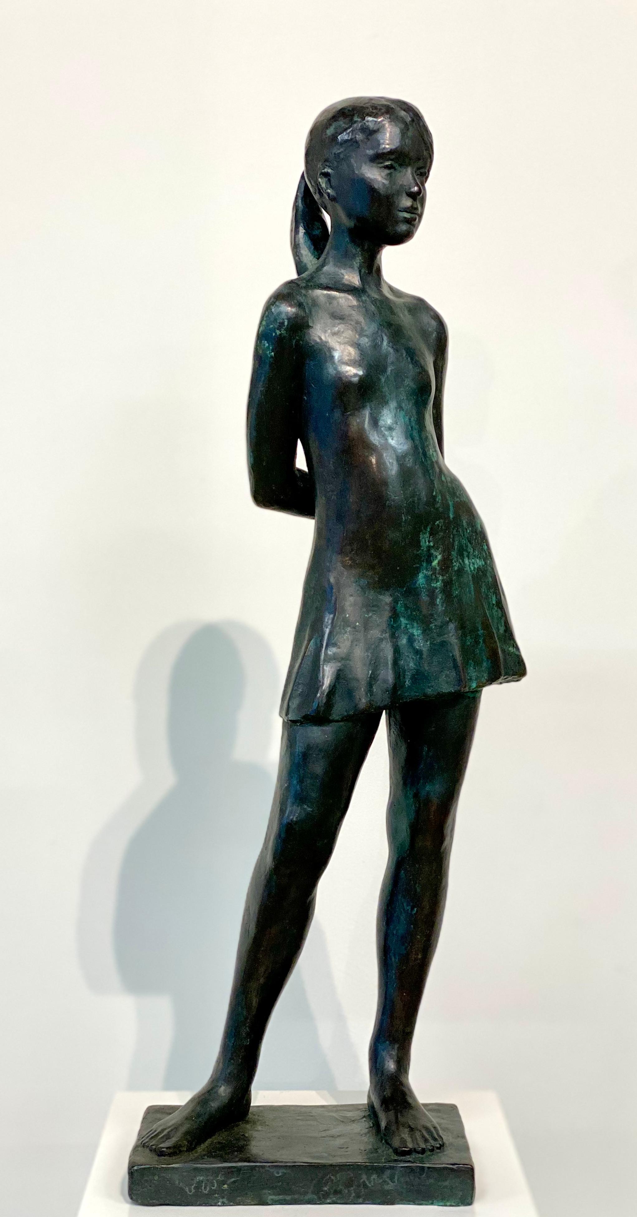 Marjolein- 21st Century Bronze Sculpture of a Young Girl