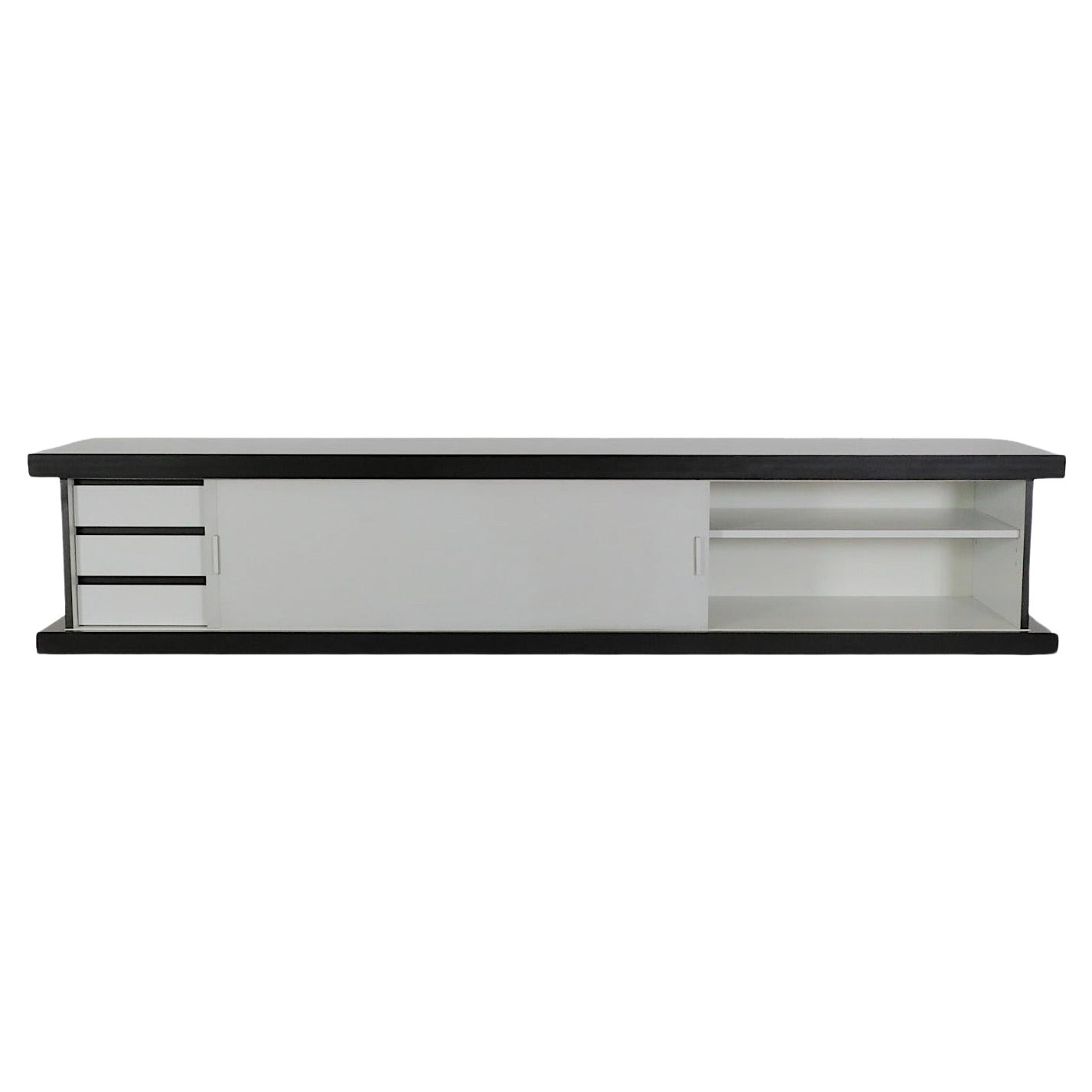 Wim Wilson Modello D242 in bianco e nero con credenza a muro per Castelijn, 1964