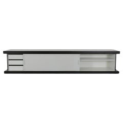Wim Wilson Black and White Model D242 Wall Mount Credenza for Castelijn, 1964