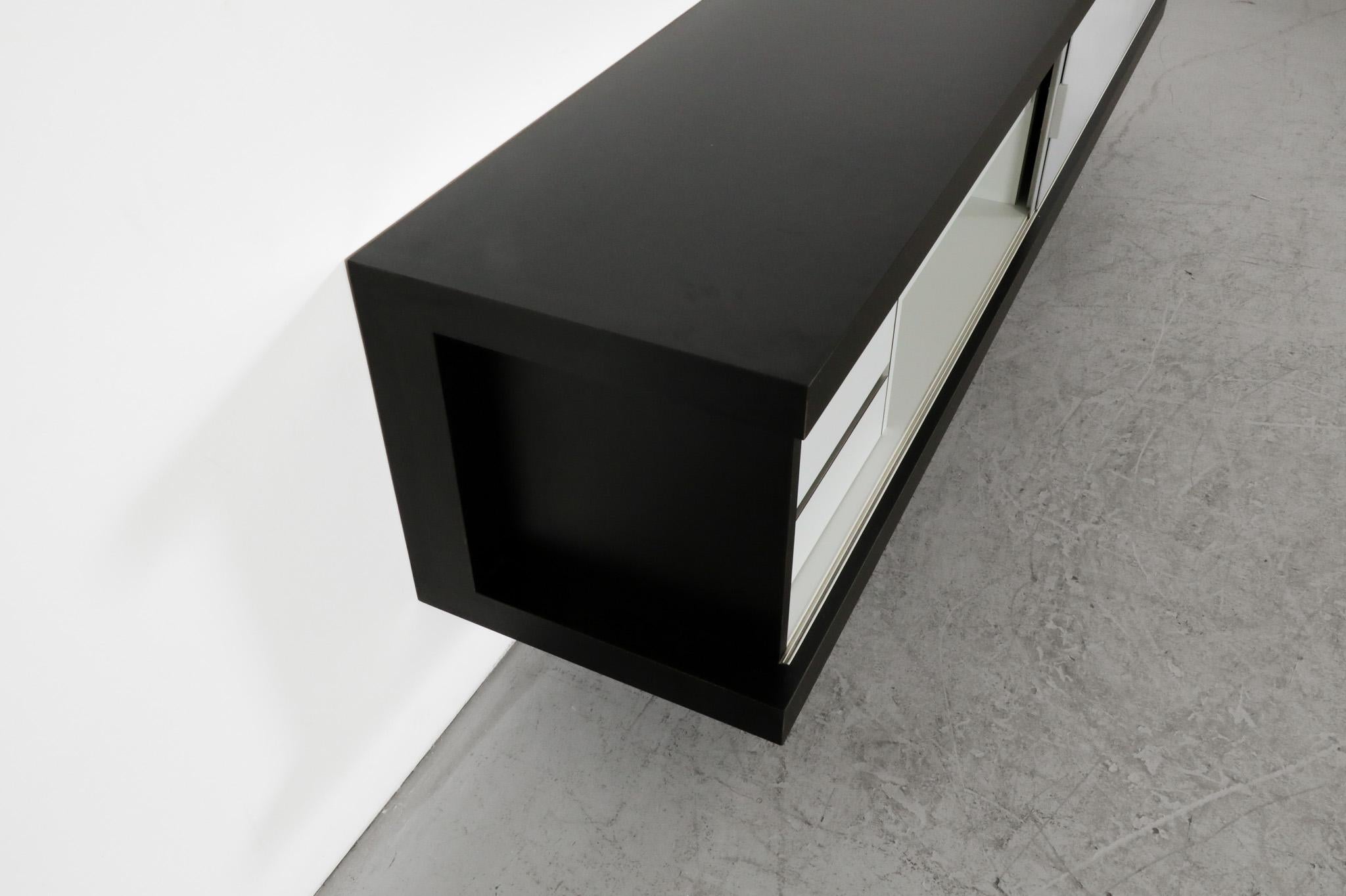 Wim Wilson Black and White Wall Mount Credenza for Castelijn, 1964 Model D242 For Sale 6