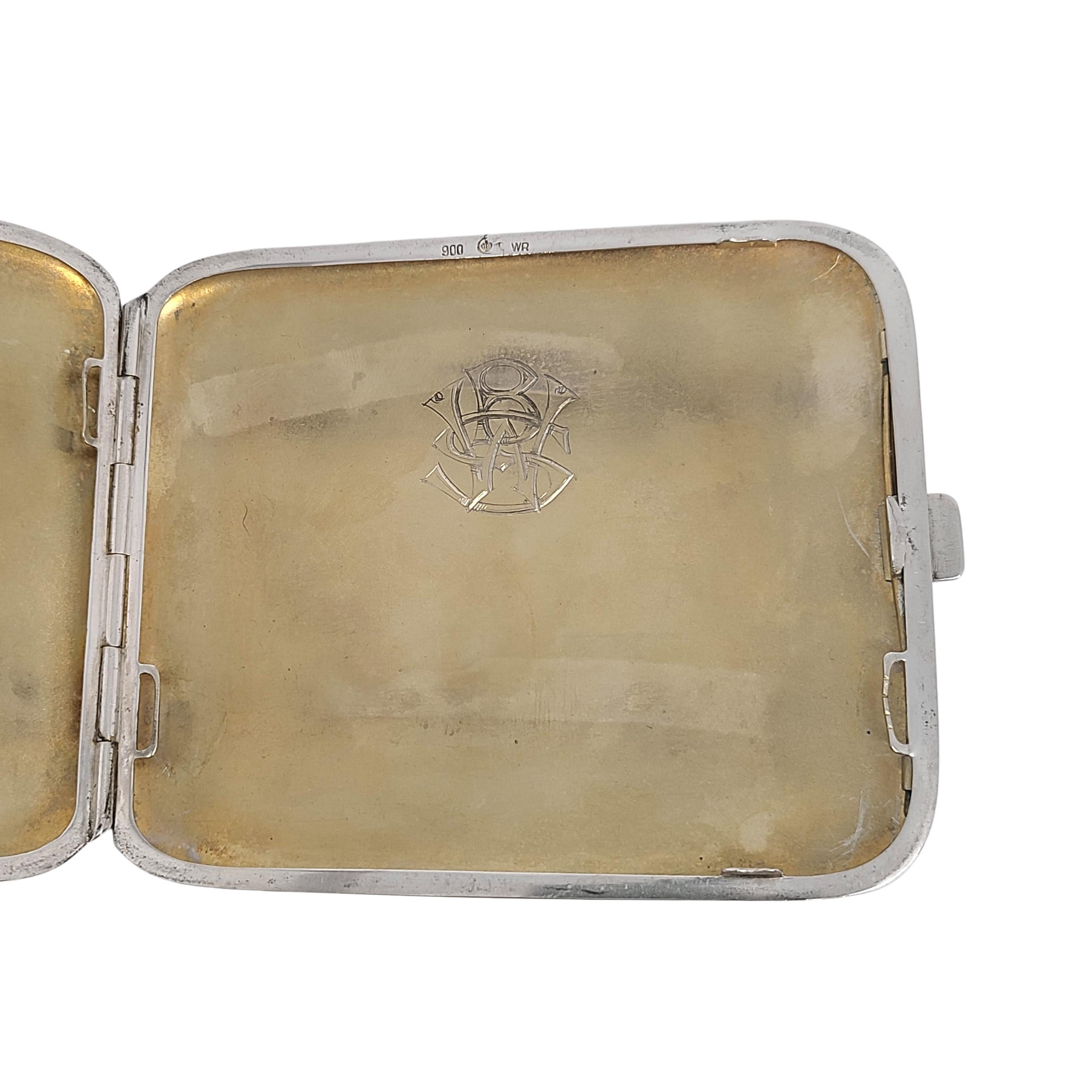 Wimmer & Rieth Germany 900 Silver Cigarette Case In Good Condition In Washington Depot, CT