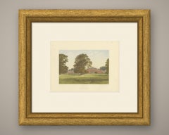 Wimpole Hall, Cambridgeshire, Antique Morris Woodblock Print, circa 1870
