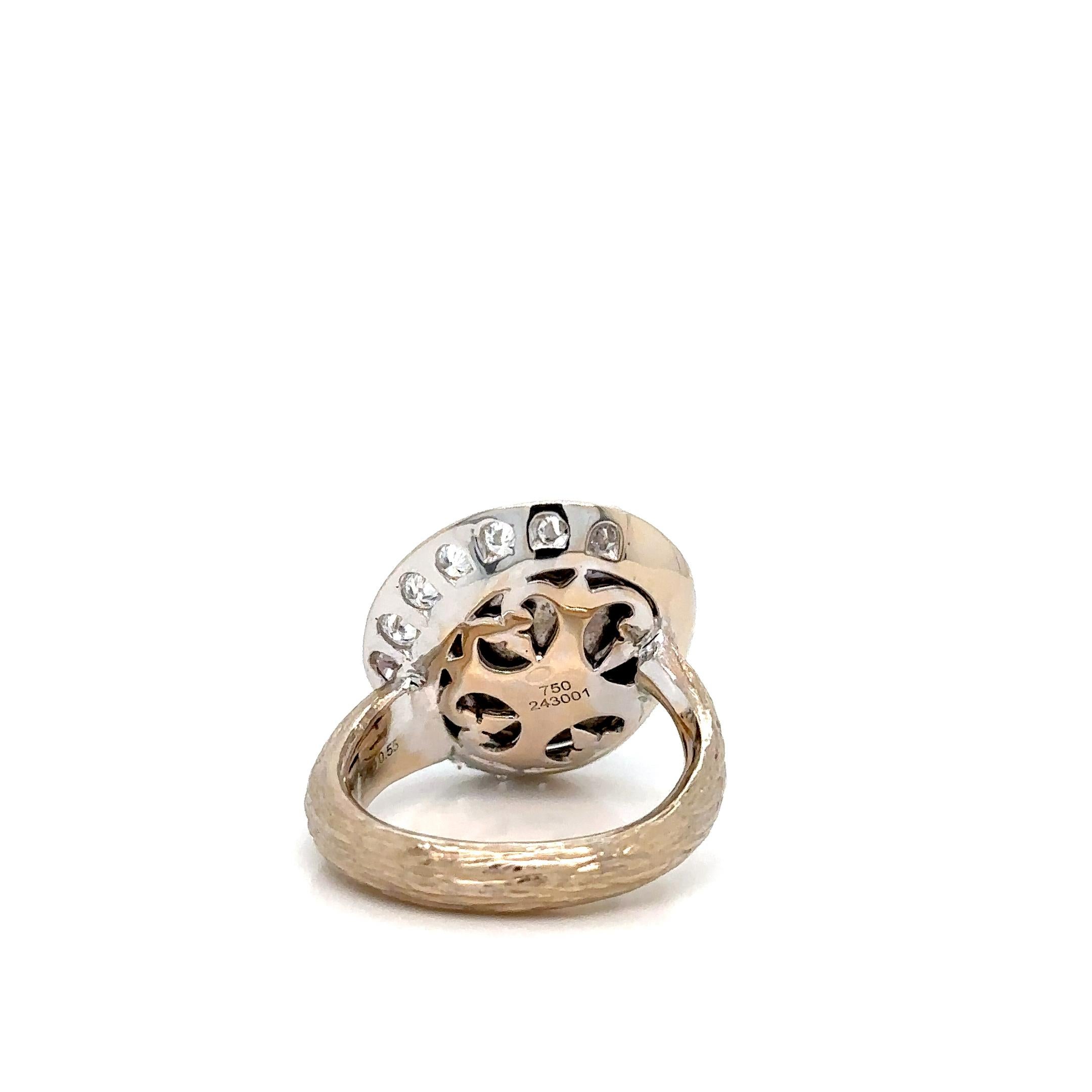 WIN, Opal & Diamantring 18K (Cabochon)