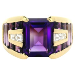 Winc By Robert Wander Anillo de Oro de 18k Personalizado con Amatista y Diamantes