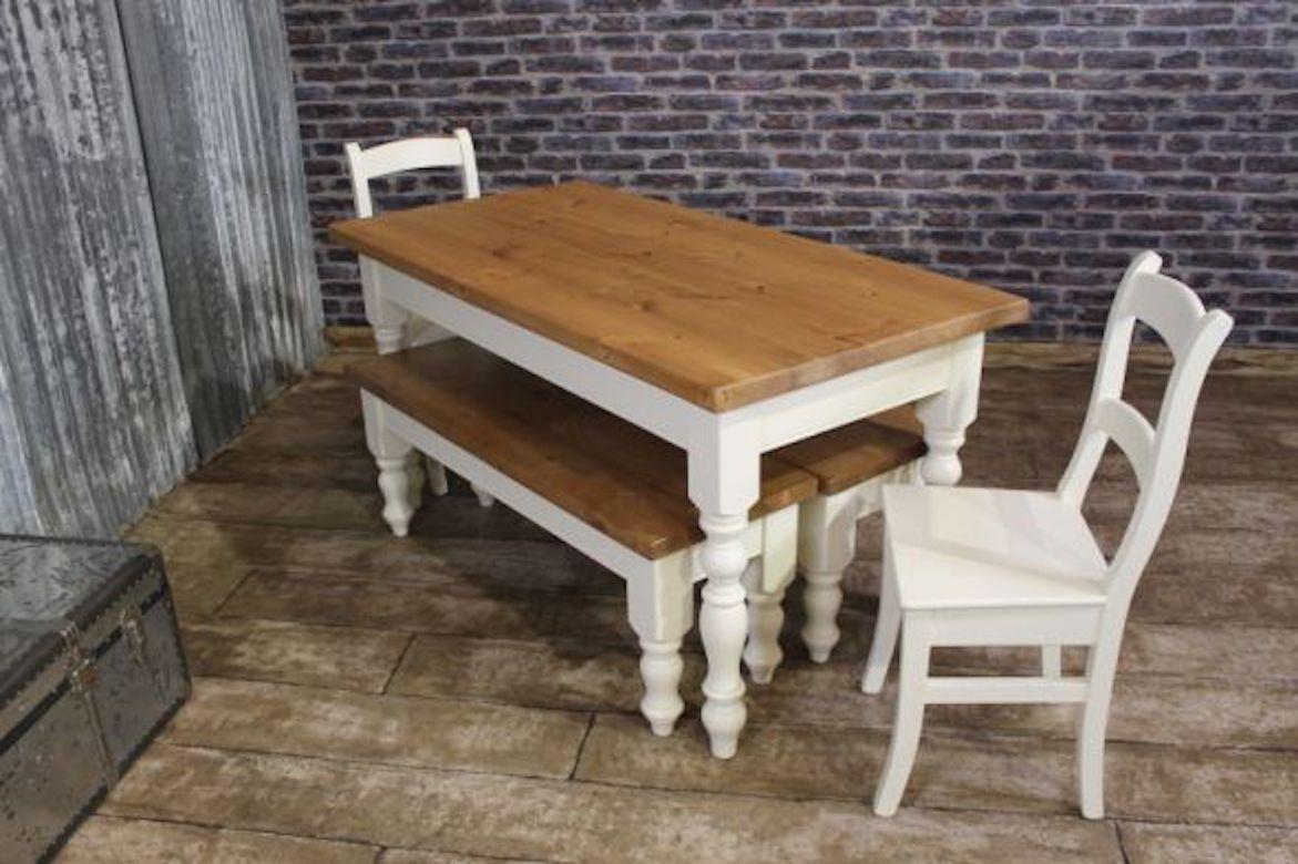 Winchcombe Bespoke Painted Base Table, Pine Top, 20th Century For Sale 6