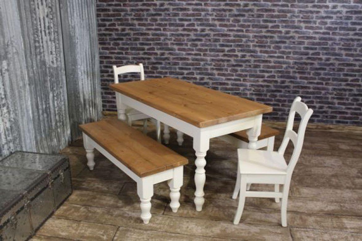 Winchcombe Bespoke Painted Base Table, Pine Top, 20th Century For Sale 7