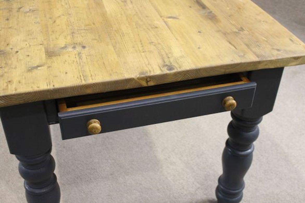 Winchcombe Bespoke Painted Base Table, Pine Top, 20th Century For Sale 14