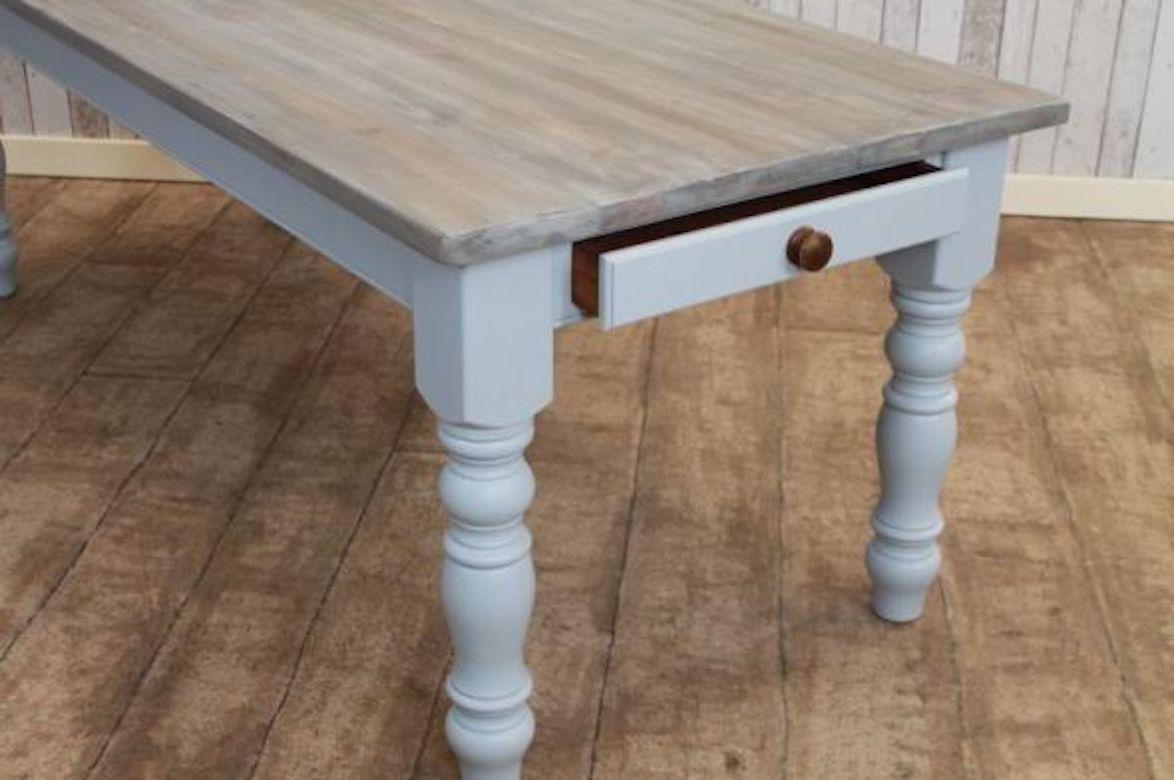 Winchcombe Bespoke Painted Base Table, Pine Top, 20th Century In Excellent Condition For Sale In London, GB
