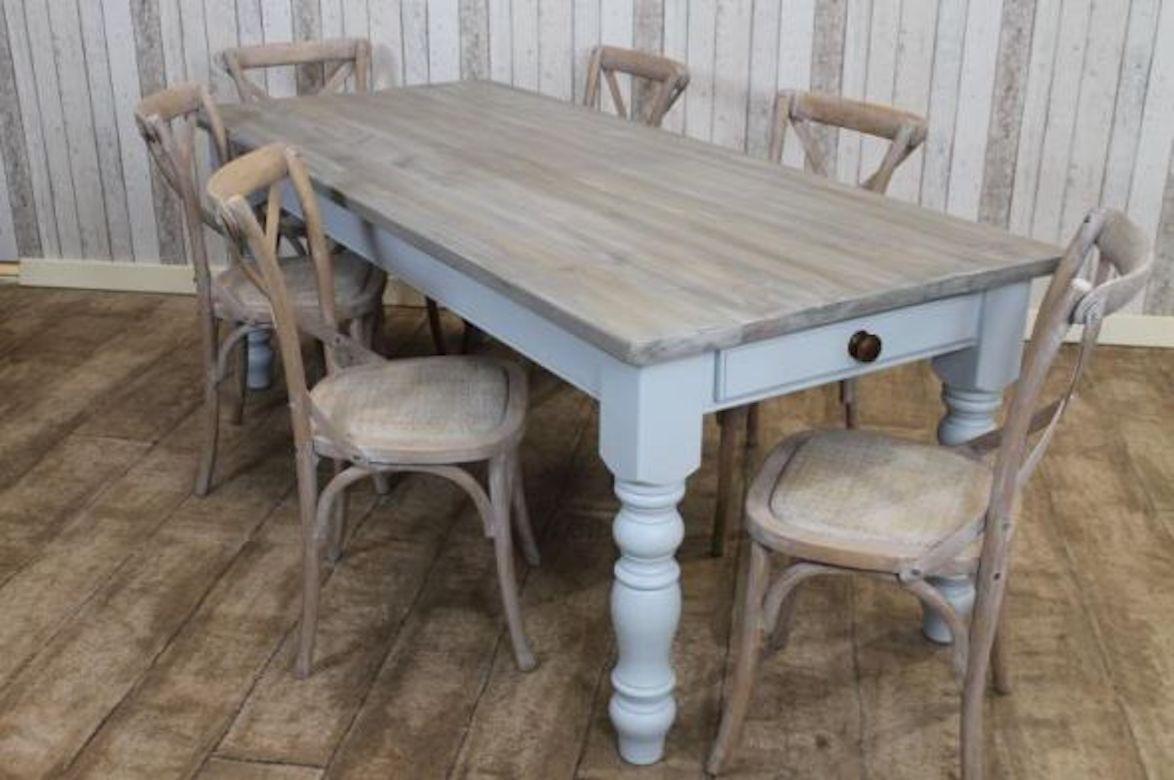 Winchcombe Bespoke Painted Base Table, Pine Top, 20th Century For Sale 1