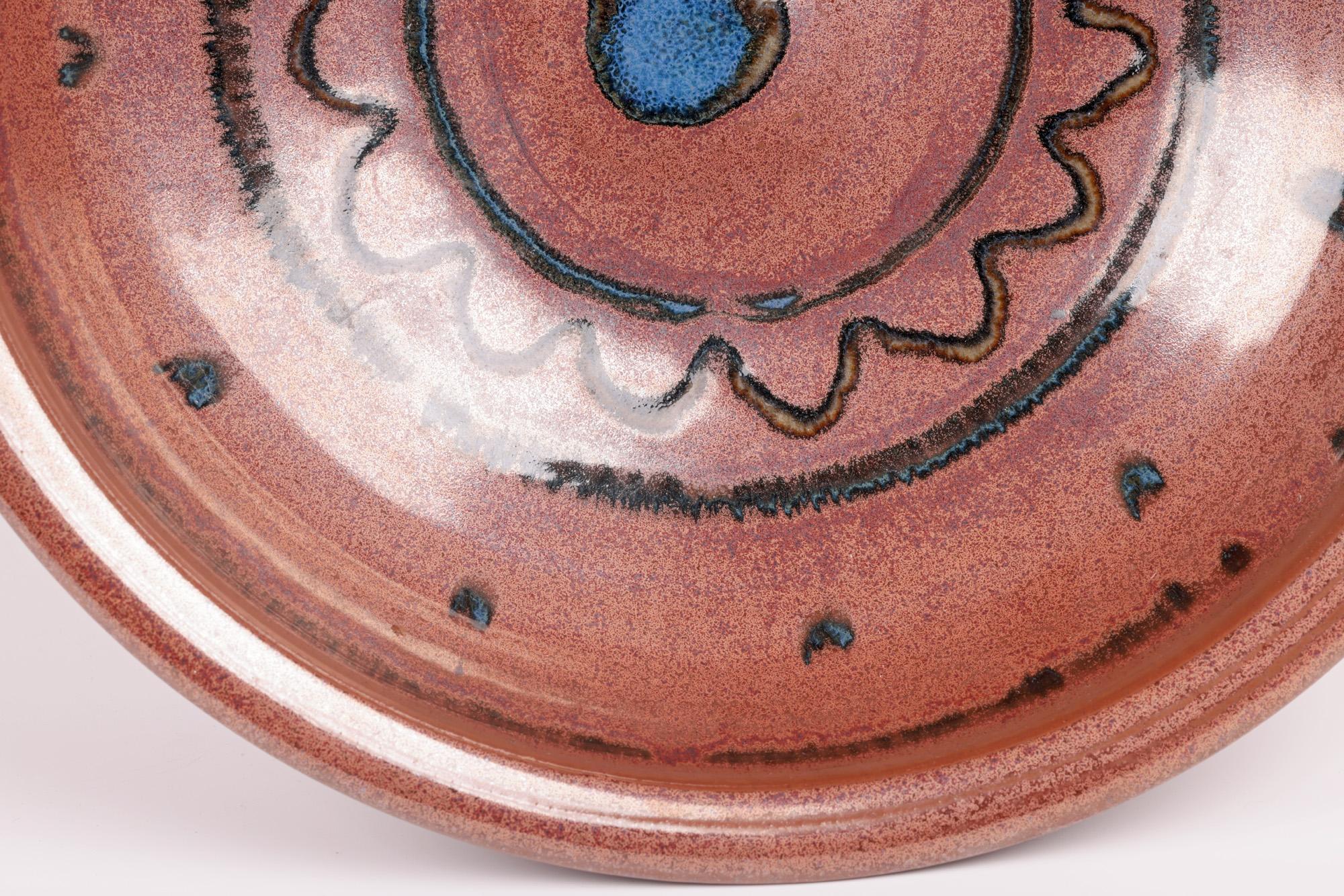 Winchcombe Studio Pottery Große verzierte Schale in Slip-Optik im Angebot 4