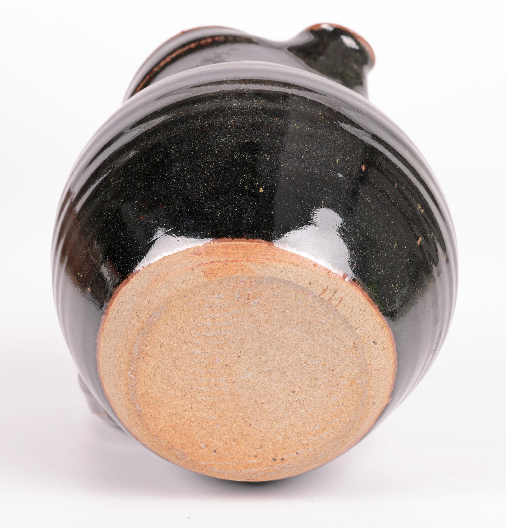 Winchcombe Studio Pottery Tenmoku Glazed Jug For Sale 6