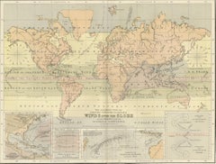 Wind and Hurricane Map by A.K. Johnston – Meteorological Chart 1852