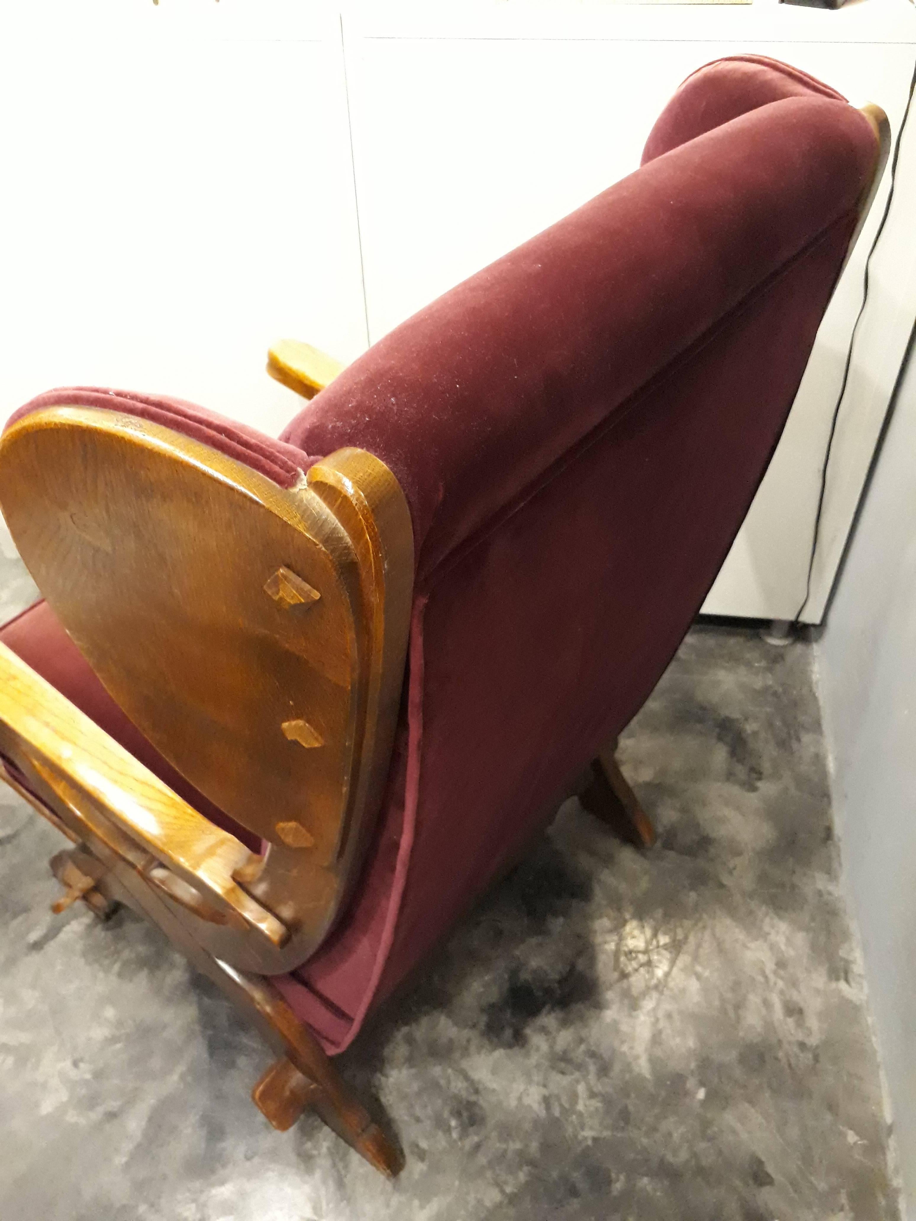 Windback Chair with Ottoman European Oak In Good Condition In Mexico City, MX