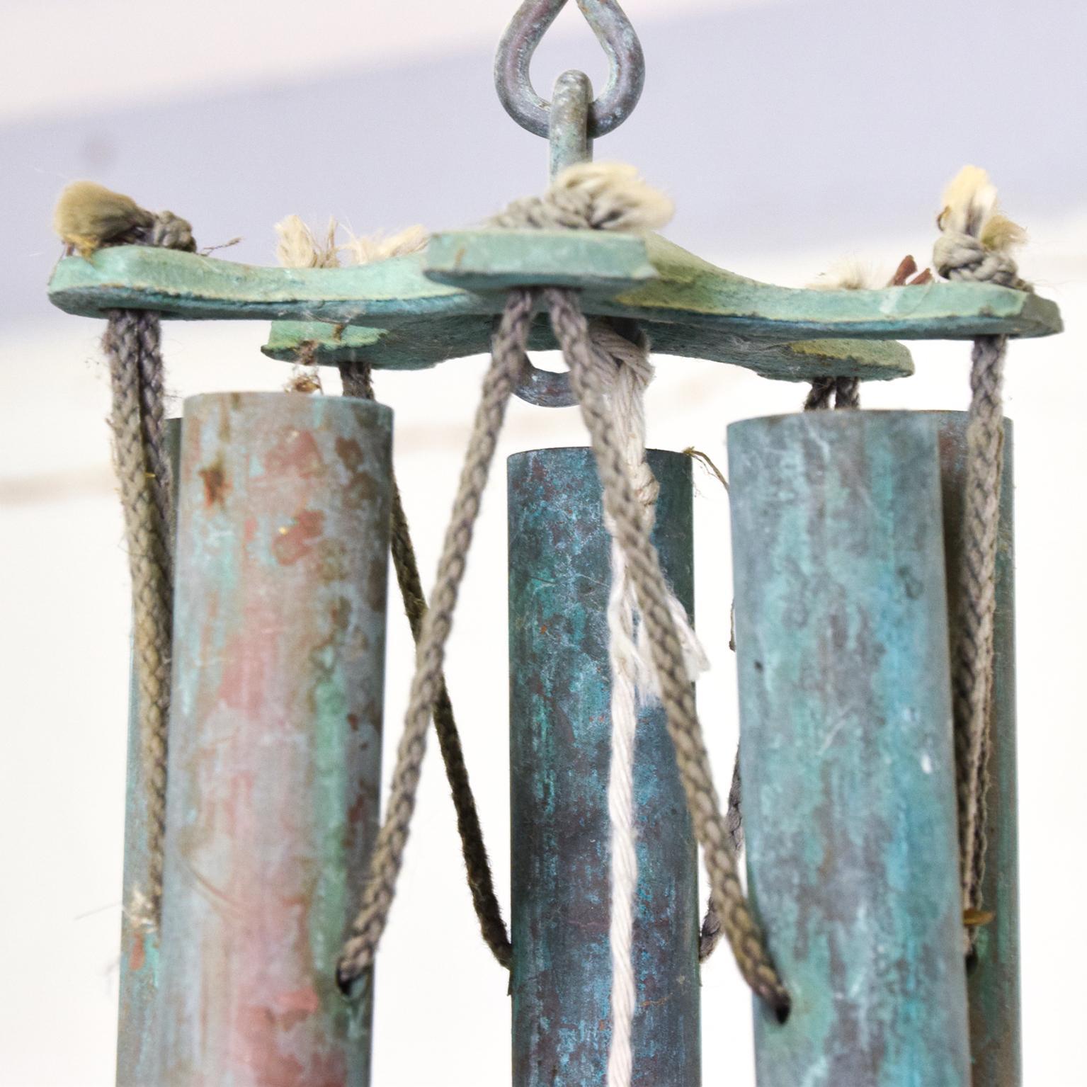 Patinated Windchime in Bronze After Walter Lamb, Mid-Century Modern #3