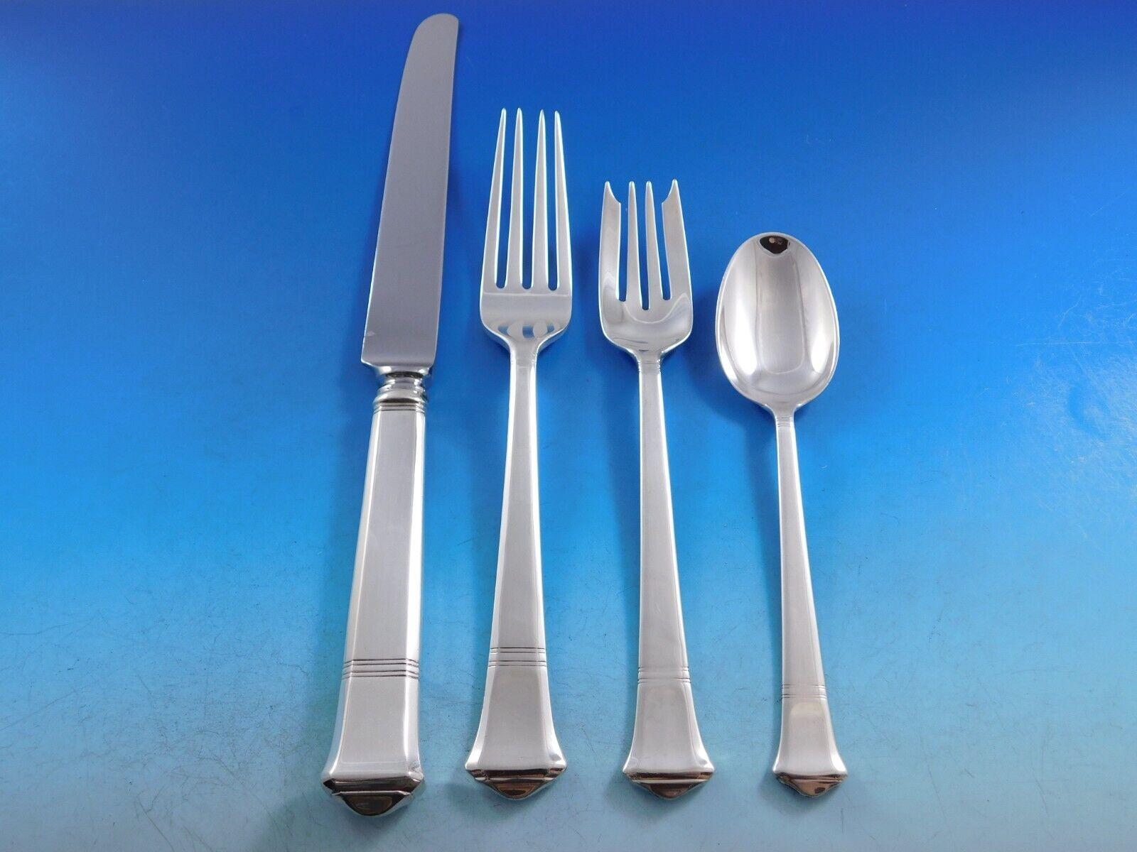 Windham by Tiffany and Co Sterling Silver Flatware Service Set 148 pc Dinner In Excellent Condition In Big Bend, WI