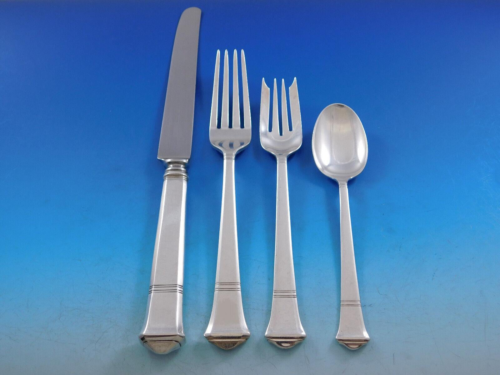 Designed with an eye for balance and proportion, each piece of Tiffany & Co. flatware is a masterpiece of form and function.

Dinner Size Windham by Tiffany & Co. Sterling Silver flatware set - 42 pieces. This set includes:


8 Dinner Size Knives,