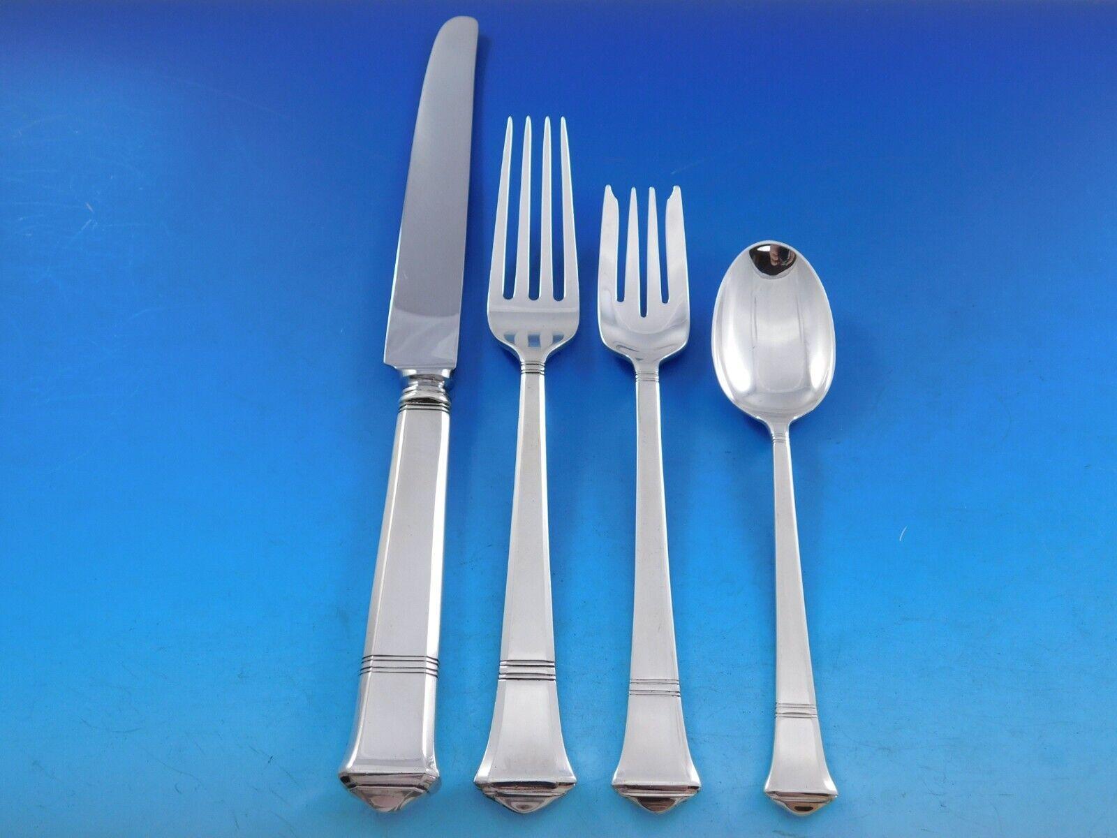 Servizio di posate in argento massiccio Windham by Tiffany & Co. 71 pezzi per la cena In condizioni ottime in vendita a Big Bend, WI